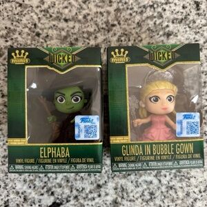 WICKED Funko Minis Elphaba and Glinda In Bubble Gown set (2025 New Release)